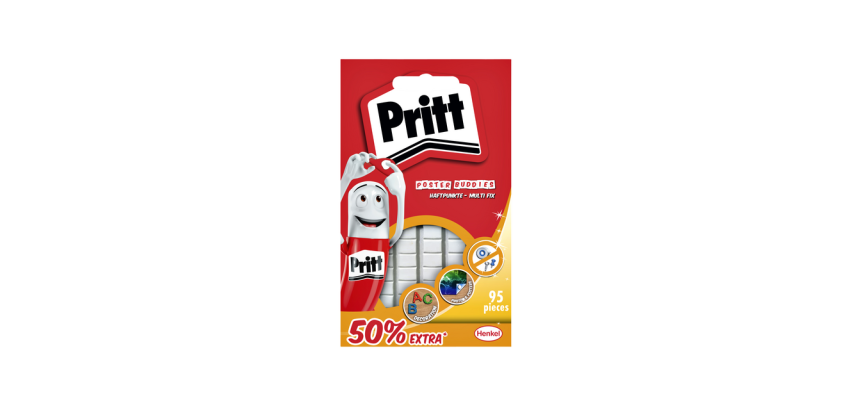 Double-sided fixing tab Pritt Poster buddies blister 95 pieces 50% free