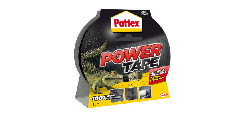 Repair adhesive Power Tape Pattex - Roll of 50 mm x 25 m, black.