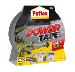 Repair adhesive Power Tape Pattex - Roll of 50 mm x 10 m, gray