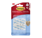Command Mini Adhesive Hook with Transparent Mounting Strip 6 Pieces