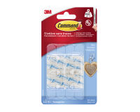 Haak Command mini inclusief bevestigingsstrip transparant 6 stuks