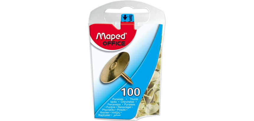 Punaises Maped laiton 100 pièces