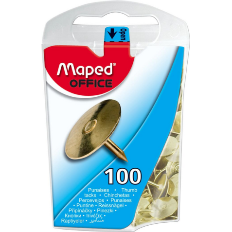 Punaises Maped laiton 100 pièces