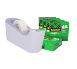 Dévidoir Scotch C18 lavande + 6 rouleaux Magic Tape 19mmx33m