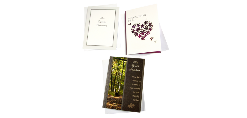 Condolence card refill set Paperclip 12 cards