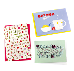 Carte de voeux Paperclip set recharge anglais 6 cartes