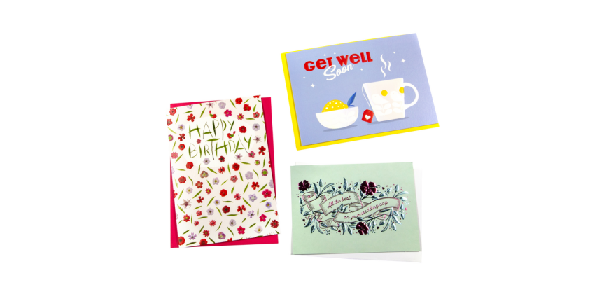 Carte de voeux Paperclip set recharge anglais 6 cartes