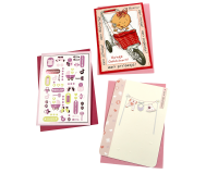 Carte de voeux Paperclip set recharge naissance flle 6 cartes