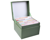 Coffret avec carte de voeux Paperclip divers thèmes 75 cartes - version néerlandaise