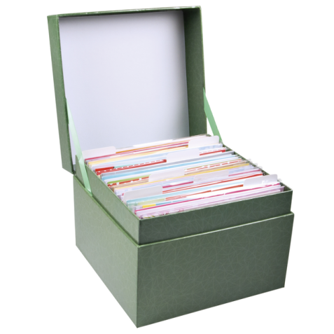 Coffret avec carte de voeux Paperclip divers thèmes 75 cartes - version néerlandaise