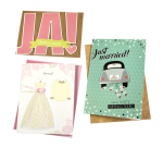 Paperclip Greeting Card Wedding Refill Set 6 Cards