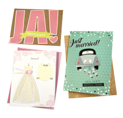 Carte de voeux Paperclip set recharge mariage 6 cartes