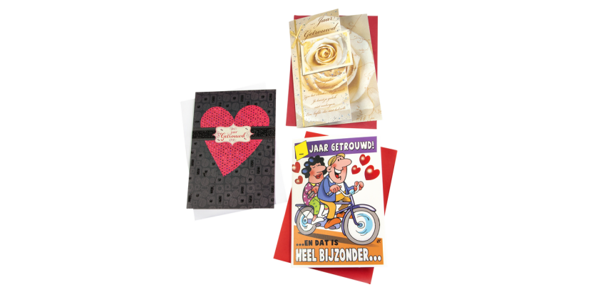 Greeting card Paperclip refill set married 6 cards