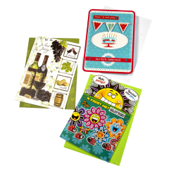 Carte de voeux Paperclip set recharge anniversaire 12 cartes