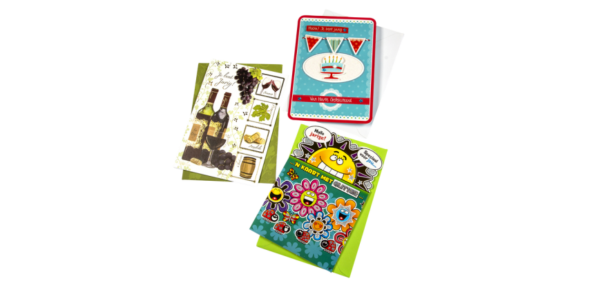 Glückwunschkarte Paperclip Set Nachfüllung Geburtstag 12 Karten