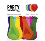 Ballon Haza uni 30cm 10 pièces assorti
