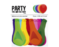 Ballon Haza uni 30cm 10 pièces assorti