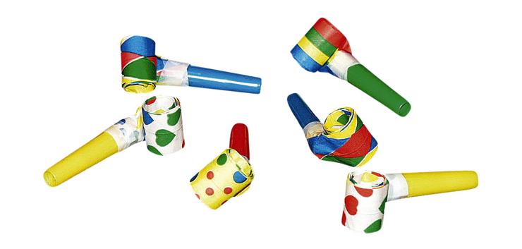 Sifflet enroulé Haza assorti 6 pièces