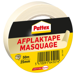 Afplaktape Pattex 25mmx50m creme