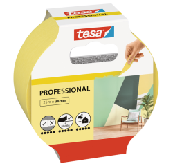 Ruban de masquage tesa® Professional 25mx38mm jaune
