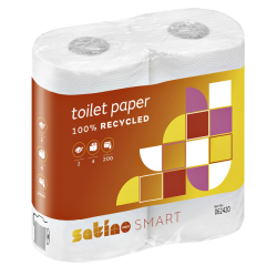 Papier toilette Satino Smart  MT1 062420 2 épaisseurs 200 feuilles blanc