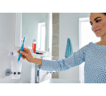 Porte-gobelet tesa® Smooz métal chormé brillant autocollant