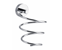 Support sèche-cheveux tesa® Smooz métal chromé brillant autocollant