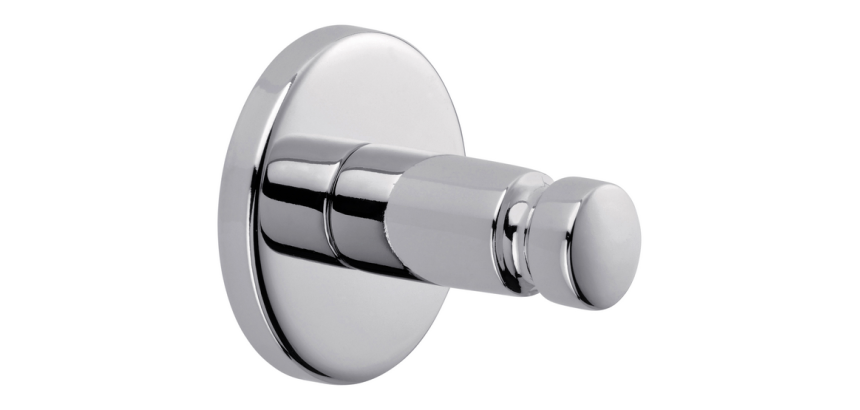 Crochet serviette tesa® Smooz métal chromé brillant autocollant