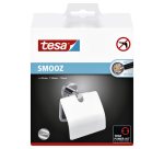 Dérouleur papier toilette tesa® Smooz métal chromé brillant avec couvercle