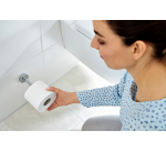 Stockeur papier toilette tesa® Smooz métal chromé brillant autocollant