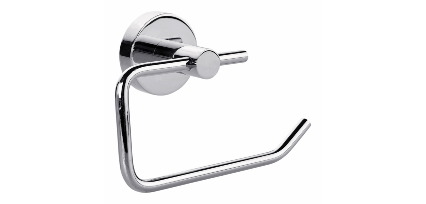 Dérouleur papier toilette tesa® Smooz métal chromé brillant autocollant