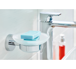 Zeephouder tesa® Smooz hoogglans verchroomd metaal zelfklevend