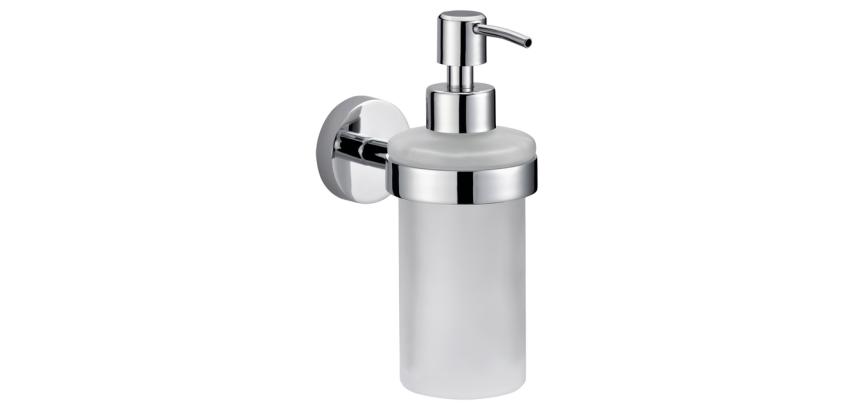 tesa® Smooz Adhesive Soap Dispenser - Glossy Chrome Metal