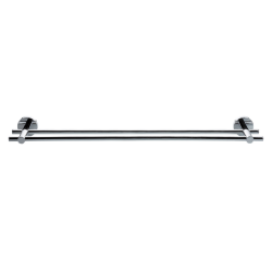 Porte-serviettes  tesa® Smooz double métal chromé brillant autocollant