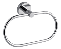 Porte-serviettes anneau tesa® Smooz métal chromé brillant autocollant