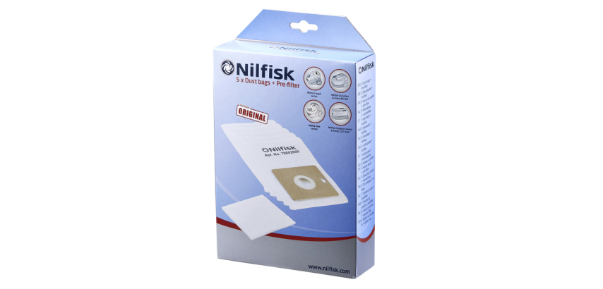 Nilfisk Staubsaugerbeutel Serie One und Coupe 5-teiliges Set