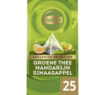 Thé vert mandarine-orange Lipton Exclusive Selection - Boîte de 25 sachets pyramides