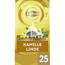 Infusion camomille tilleul Lipton Exclusive Selection - Boîte de 25 sachets pyramides