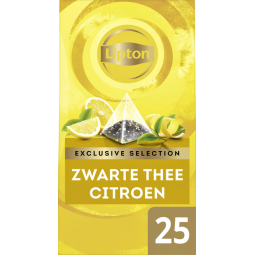 Thé noir citron Lipton Exclusive Selection - Boîte de 25 sachets pyramides