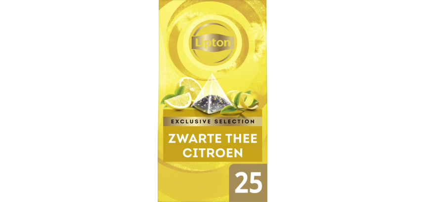 Thé noir citron Lipton Exclusive Selection - Boîte de 25 sachets pyramides
