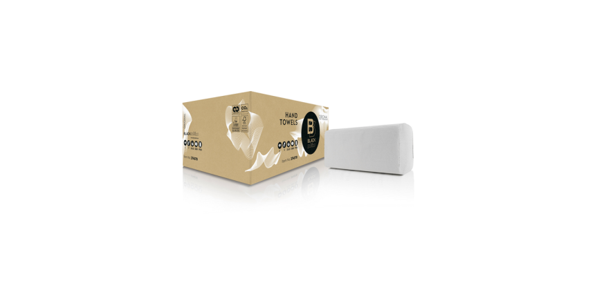 Handdoek BlackSatino PT30 Original v-vouw 2-laags 250x230mm 15x214 vel wit 274570