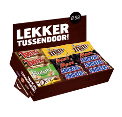 Snoep verzameldoos Mars Snickers Twix M&M Balisto Dove