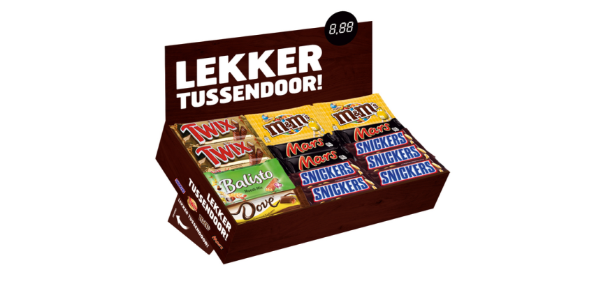 Candy Box Mars Snickers Twix M&M Balisto Dove