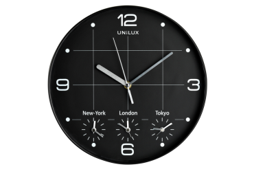 Horloge murale Unilux On Time Ø30,5cm noir/blanc