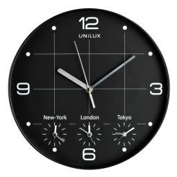 Wandklok Unilux On Time Ø 30.5cm zwart/wit