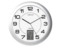 Wandklok Unilux Instinct Ø 30.5cm zilvergrijs/wit