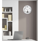 Wandklok Unilux Instinct Ø 30.5cm zilvergrijs/wit