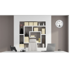 Wandklok Unilux Instinct Ø 30.5cm zilvergrijs/wit