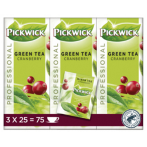 Thé Pickwick vert cranberry 25x 1,5g