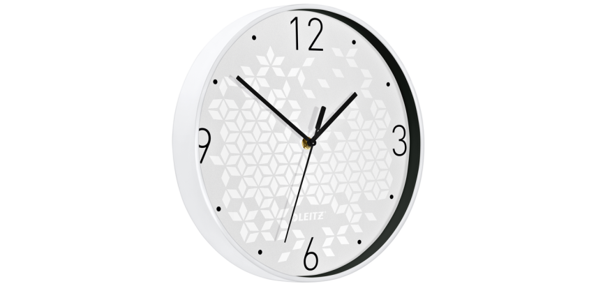 Leitz WOW Wanduhr Weiß
